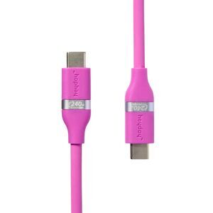 USB-C to USB-C 6ft Fast Charging Silicone Cable Neon Violet heyday 60W Durable